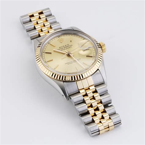 rolex datejust 16013 1988 yellow vignette baton dial box and|Rolex Datejust 36 16013 .